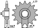 PBR gear wheel 2086 17 18NC (96-98, 214217)